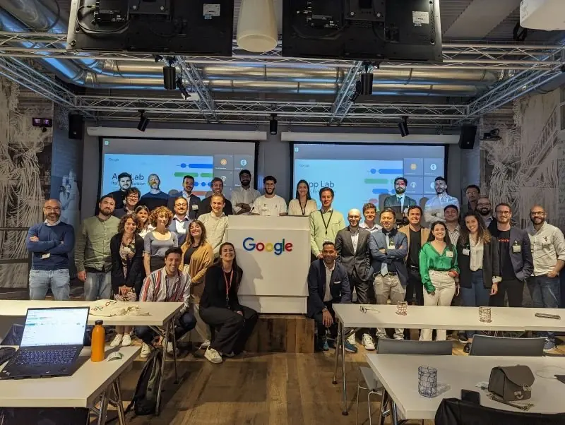 Foto di gruppo al Google App Lab, Italy Edition